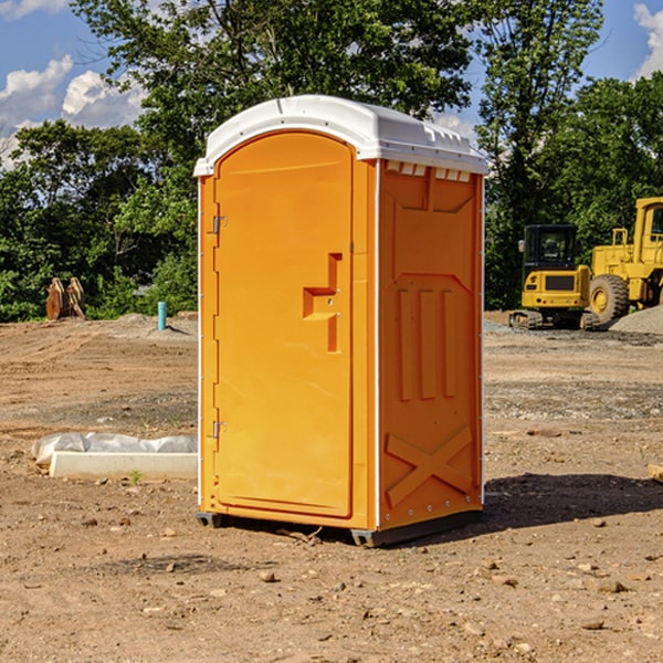 how often are the portable restrooms cleaned and serviced during a rental period in Robbinsville North Carolina